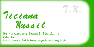 ticiana mussil business card